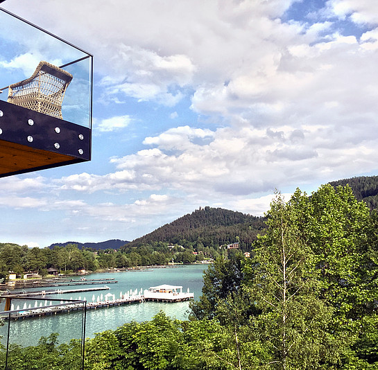 Aussicht vom Balkon des 4* Hotels Amerika-Holzer