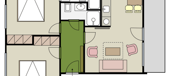 Zimmerskizze Gartenhaus