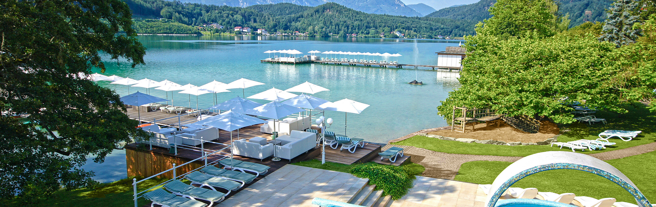Sommerurlaub in Kärnten mit Pool-Landschaft